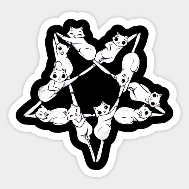 Where the cats go at night Sticker by Tobe_Fonseca